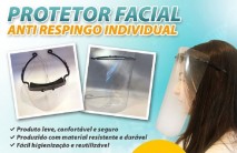 protetor facial anti respingos máscara petG  0,50mm mascara anti respingos
